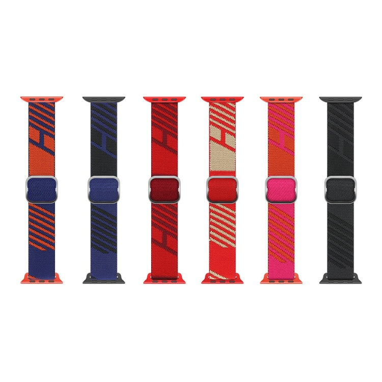 Cinturino da polso di ricambio in treccia di nylon bicolore per Apple Watch Series, 7 41mm / 6&SE&5&4 40mm / 3&2&1 38mm, 7 45mm / 6&SE&5&4 44mm / 3&2&1 42mm