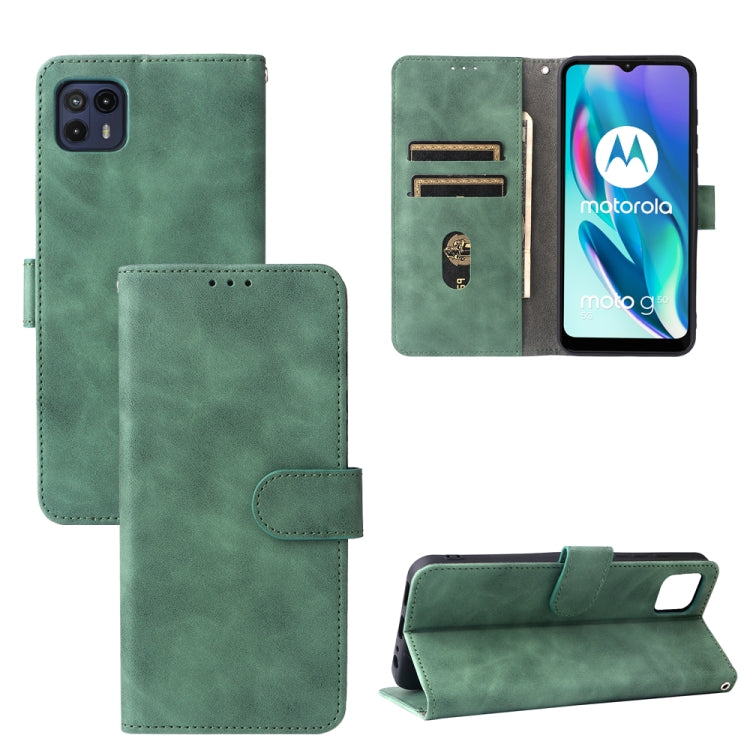 Tinta unita Skin Feel Fibbia magnetica Flip orizzontale Custodia in pelle PU con struttura in vitello con supporto e slot per schede e portafoglio, For Motorola Moto G50 5G, For Nokia C30, For Sharp Air Zero6, For ZTE Blade A31