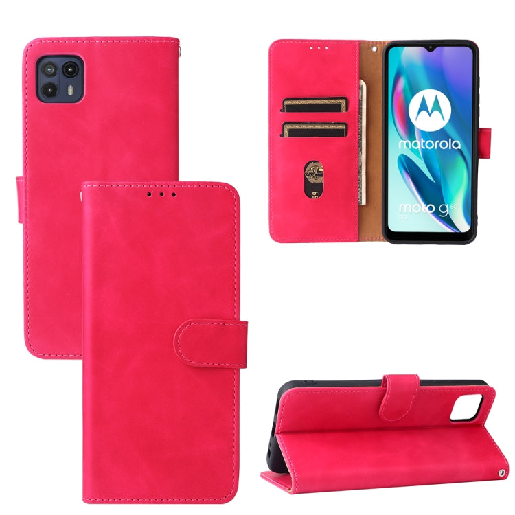 Tinta unita Skin Feel Fibbia magnetica Flip orizzontale Custodia in pelle PU con struttura in vitello con supporto e slot per schede e portafoglio, For Motorola Moto G50 5G, For Nokia C30, For Sharp Air Zero6, For ZTE Blade A31