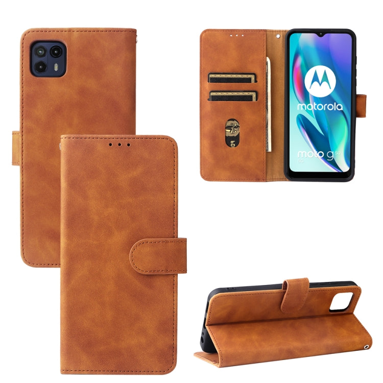 Tinta unita Skin Feel Fibbia magnetica Flip orizzontale Custodia in pelle PU con struttura in vitello con supporto e slot per schede e portafoglio, For Motorola Moto G50 5G, For Nokia C30, For Sharp Air Zero6, For ZTE Blade A31