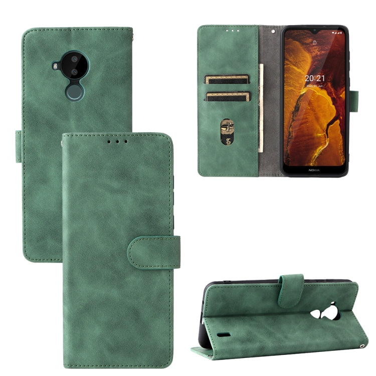 Tinta unita Skin Feel Fibbia magnetica Flip orizzontale Custodia in pelle PU con struttura in vitello con supporto e slot per schede e portafoglio, For Motorola Moto G50 5G, For Nokia C30, For Sharp Air Zero6, For ZTE Blade A31