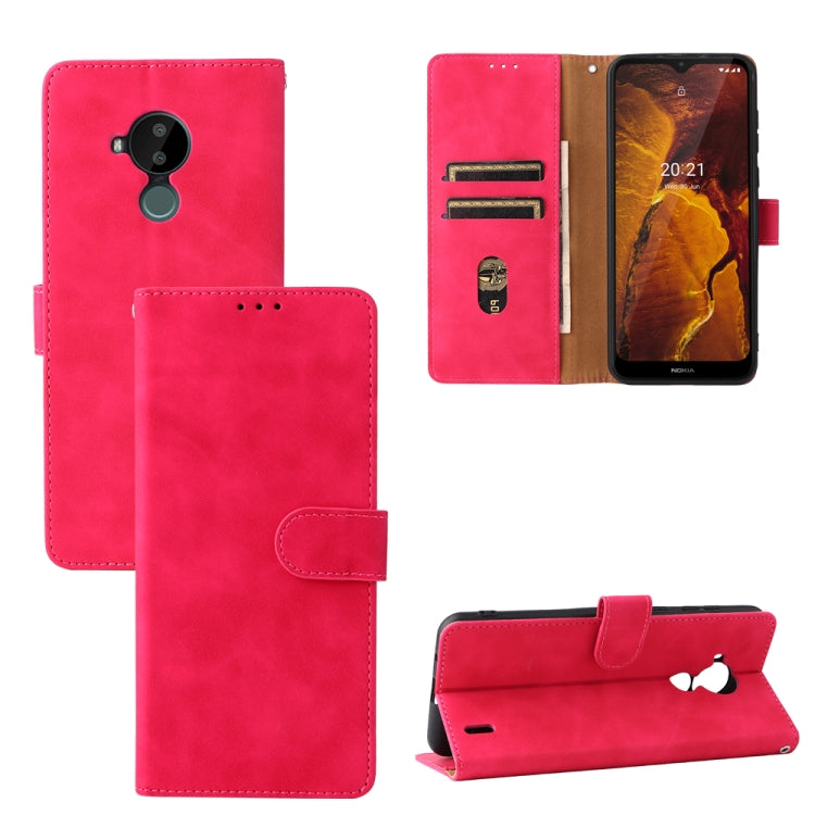 Tinta unita Skin Feel Fibbia magnetica Flip orizzontale Custodia in pelle PU con struttura in vitello con supporto e slot per schede e portafoglio, For Motorola Moto G50 5G, For Nokia C30, For Sharp Air Zero6, For ZTE Blade A31