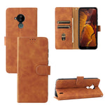 Tinta unita Skin Feel Fibbia magnetica Flip orizzontale Custodia in pelle PU con struttura in vitello con supporto e slot per schede e portafoglio, For Motorola Moto G50 5G, For Nokia C30, For Sharp Air Zero6, For ZTE Blade A31
