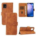 Tinta unita Skin Feel Fibbia magnetica Flip orizzontale Custodia in pelle PU con struttura in vitello con supporto e slot per schede e portafoglio, For Motorola Moto G50 5G, For Nokia C30, For Sharp Air Zero6, For ZTE Blade A31