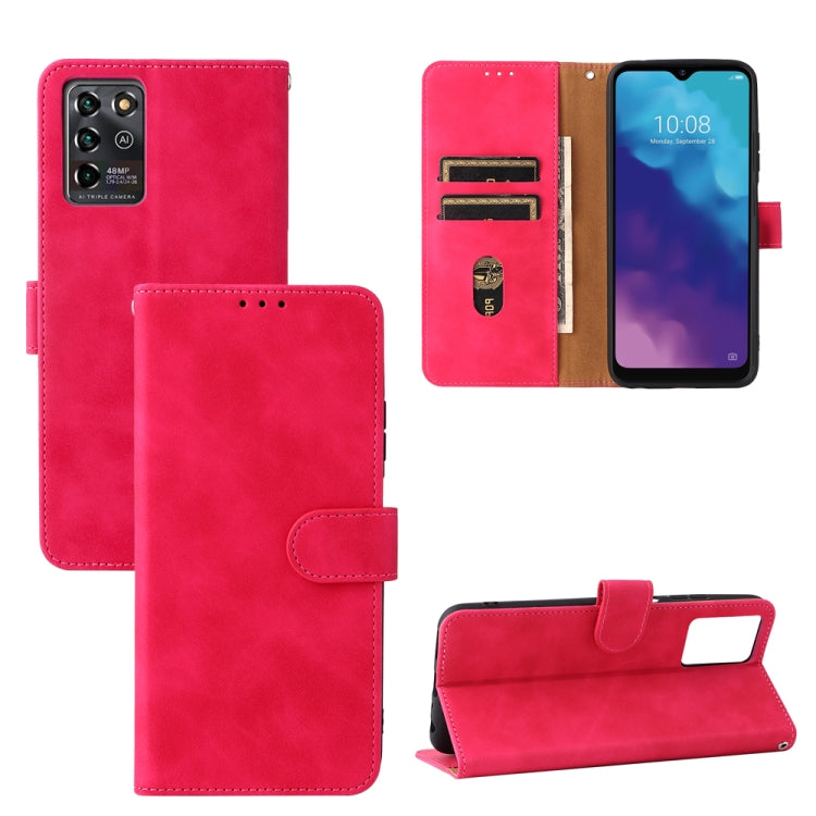 Tinta unita Skin Feel Fibbia magnetica Flip orizzontale Custodia in pelle PU con struttura in vitello con supporto e slot per schede e portafoglio, For ZTE Blade V30 Vita, For UMIDIGI Bison Pro