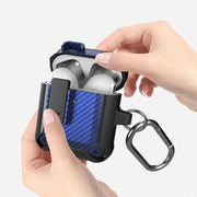 Auricolari wireless Custodia protettiva antiurto Bumblebee in fibra di carbonio con interruttore, For AirPods 1/2, For AirPods Pro