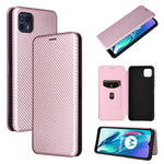 Struttura in fibra di carbonio Flip orizzontale magnetico Custodia in pelle TPU + PC + PU con slot per schede, For Motorola Moto G50 5G, For ZTE Blade A31, For ZTE Blade V30 Vita
