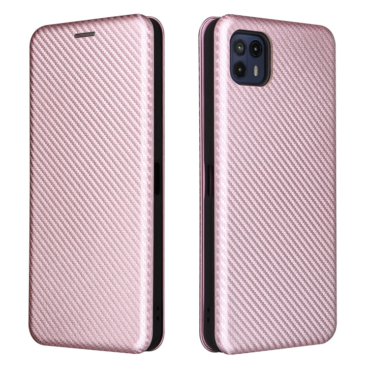 Struttura in fibra di carbonio Flip orizzontale magnetico Custodia in pelle TPU + PC + PU con slot per schede, For Motorola Moto G50 5G, For ZTE Blade A31, For ZTE Blade V30 Vita