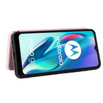 Struttura in fibra di carbonio Flip orizzontale magnetico Custodia in pelle TPU + PC + PU con slot per schede, For Motorola Moto G50 5G, For ZTE Blade A31, For ZTE Blade V30 Vita