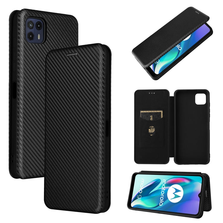 Struttura in fibra di carbonio Flip orizzontale magnetico Custodia in pelle TPU + PC + PU con slot per schede, For Motorola Moto G50 5G, For ZTE Blade A31, For ZTE Blade V30 Vita