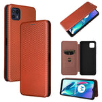 Struttura in fibra di carbonio Flip orizzontale magnetico Custodia in pelle TPU + PC + PU con slot per schede, For Motorola Moto G50 5G, For ZTE Blade A31, For ZTE Blade V30 Vita