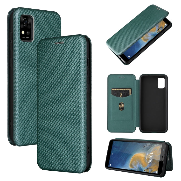 Struttura in fibra di carbonio Flip orizzontale magnetico Custodia in pelle TPU + PC + PU con slot per schede, For Motorola Moto G50 5G, For ZTE Blade A31, For ZTE Blade V30 Vita
