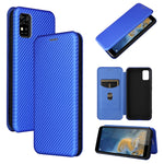 Struttura in fibra di carbonio Flip orizzontale magnetico Custodia in pelle TPU + PC + PU con slot per schede, For Motorola Moto G50 5G, For ZTE Blade A31, For ZTE Blade V30 Vita