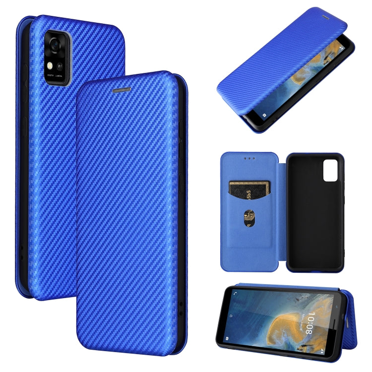 Struttura in fibra di carbonio Flip orizzontale magnetico Custodia in pelle TPU + PC + PU con slot per schede, For Motorola Moto G50 5G, For ZTE Blade A31, For ZTE Blade V30 Vita