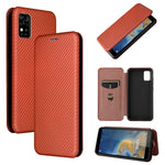 Struttura in fibra di carbonio Flip orizzontale magnetico Custodia in pelle TPU + PC + PU con slot per schede, For Motorola Moto G50 5G, For ZTE Blade A31, For ZTE Blade V30 Vita