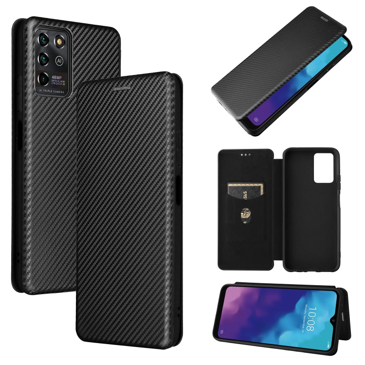 Struttura in fibra di carbonio Flip orizzontale magnetico Custodia in pelle TPU + PC + PU con slot per schede, For Motorola Moto G50 5G, For ZTE Blade A31, For ZTE Blade V30 Vita