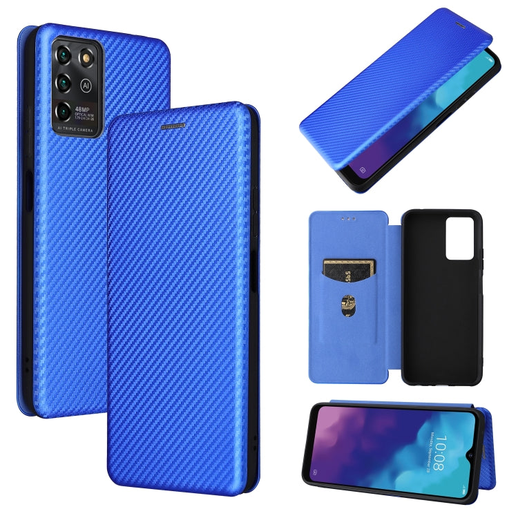 Struttura in fibra di carbonio Flip orizzontale magnetico Custodia in pelle TPU + PC + PU con slot per schede, For Motorola Moto G50 5G, For ZTE Blade A31, For ZTE Blade V30 Vita