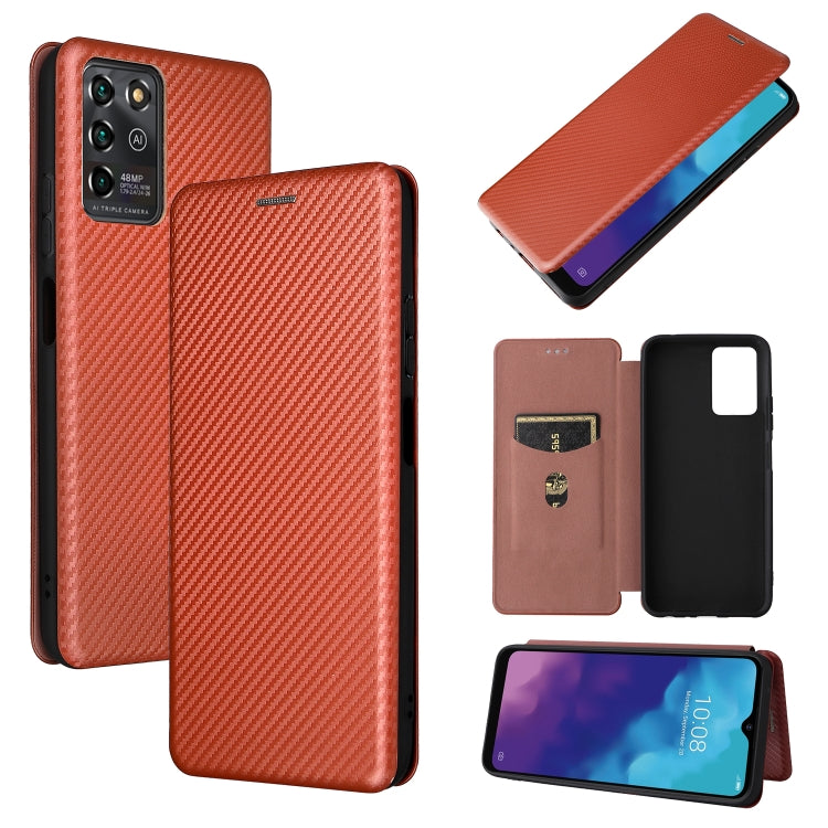 Struttura in fibra di carbonio Flip orizzontale magnetico Custodia in pelle TPU + PC + PU con slot per schede, For Motorola Moto G50 5G, For ZTE Blade A31, For ZTE Blade V30 Vita