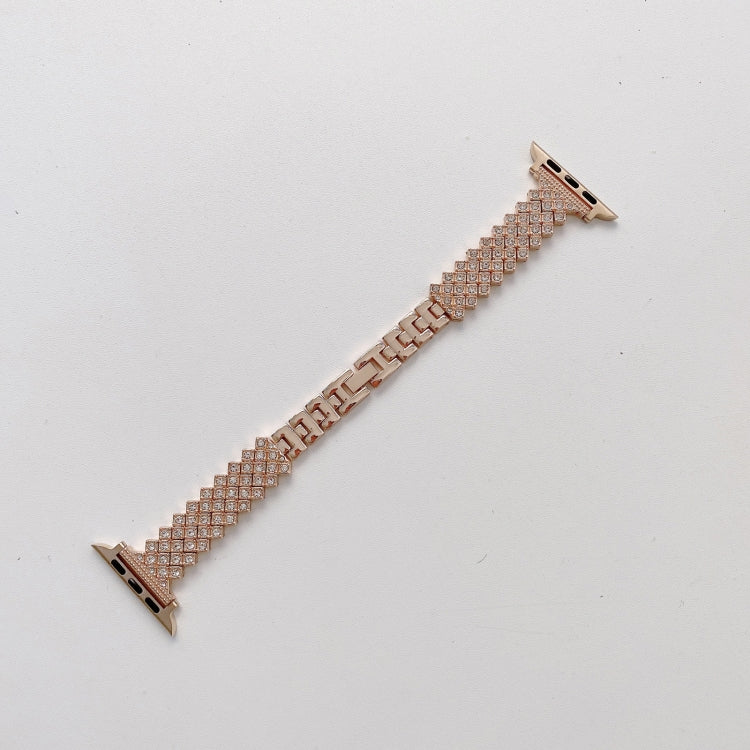 Cinturino da polso con cinturino da polso di ricambio in metallo pieno di diamanti Rhombus + custodia per Apple Watch Series, For Apple Watch Series 6 / 5 / 4 / Watch SE 40mm, For Apple Watch Series 6 / 5 / 4 / Watch SE 44mm, 3 & 2 & 1 42mm            ...