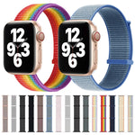Cinturino di ricambio a doppia sezione con chiusura a strappo per Apple Watch Series, 7 41mm / 6&SE&5&4 40mm / 3&2&1 38mm