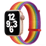 Cinturino di ricambio a doppia sezione con chiusura a strappo per Apple Watch Series, 7 45mm / 6&SE&5&4 44mm / 3&2&1 42mm
