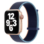 Cinturino di ricambio a doppia sezione con chiusura a strappo per Apple Watch Series, 7 45mm / 6&SE&5&4 44mm / 3&2&1 42mm