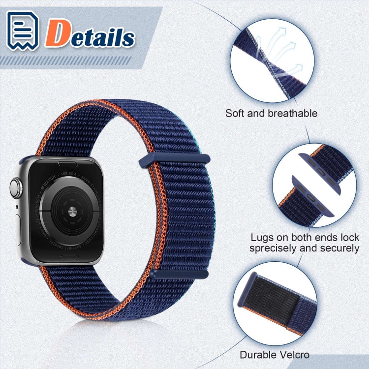 Cinturino di ricambio a doppia sezione con chiusura a strappo per Apple Watch Series, 7 45mm / 6&SE&5&4 44mm / 3&2&1 42mm