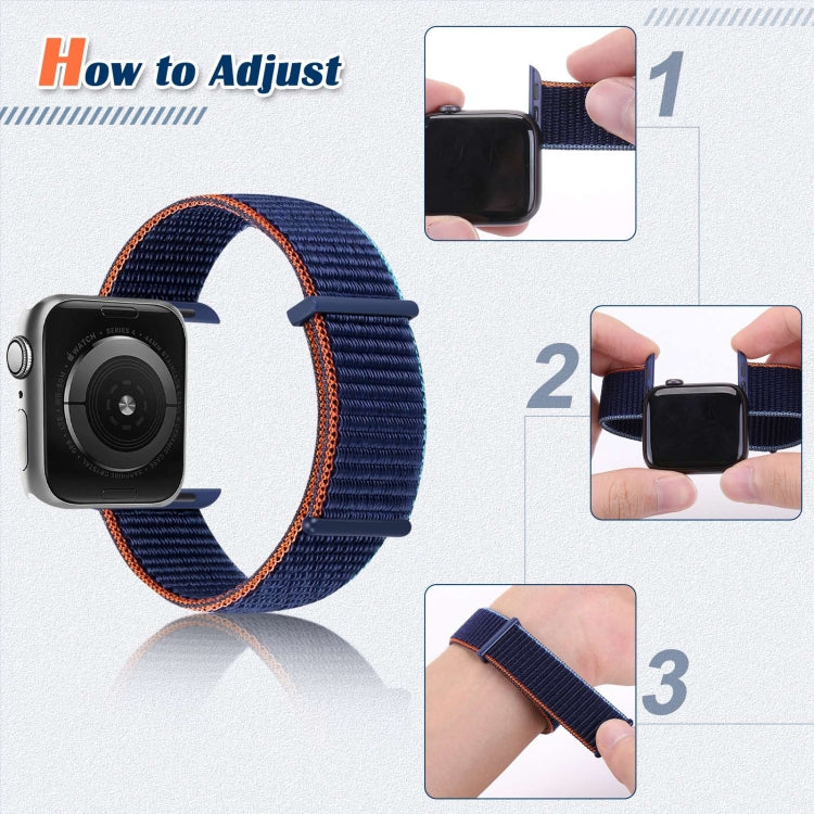 Cinturino di ricambio a doppia sezione con chiusura a strappo per Apple Watch Series, 7 45mm / 6&SE&5&4 44mm / 3&2&1 42mm