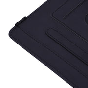 Custodia in pelle goffrata con design a doppia piegatura modello vitello con supporto e fessure per carte e portapenne e fascia elastica, For Xiaomi Mi Pad 5 / 5 Pro
