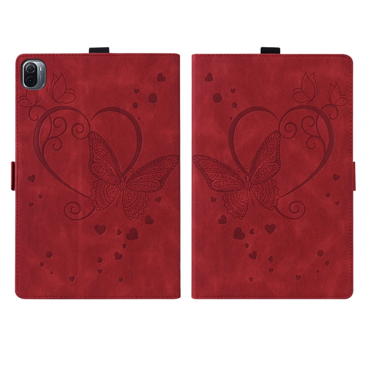 Custodia in pelle a libro orizzontale con motivo a farfalla Love con supporto e funzione Sleep / Wake-up, For Xiaomi Pad 5 / Pad 5 Pro