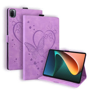 Custodia in pelle a libro orizzontale con motivo a farfalla Love con supporto e funzione Sleep / Wake-up, For Xiaomi Pad 5 / Pad 5 Pro