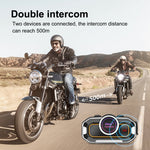 Casco moto V9 Pro Bluetooth Walkie-talkie Supporto FM, Helmet Bluetooth Walkie-talkie