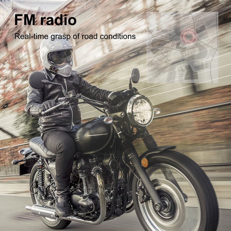 Casco moto V9 Pro Bluetooth Walkie-talkie Supporto FM, Helmet Bluetooth Walkie-talkie