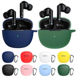 Per QCY HT03 Custodia protettiva per auricolari in silicone liquido integrato con gancio