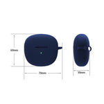 Per QCY HT03 Custodia protettiva per auricolari in silicone liquido integrato con gancio