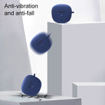 Per QCY HT03 Custodia protettiva per auricolari in silicone liquido integrato con gancio