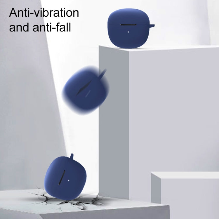 Per QCY HT03 Custodia protettiva per auricolari in silicone liquido integrato con gancio