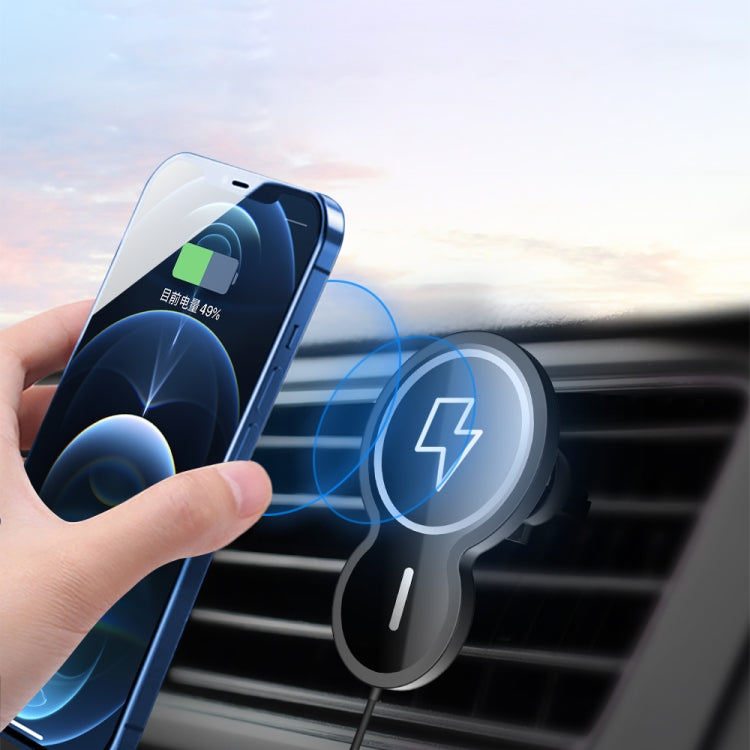 W34 Supporto per telefono cellulare per caricabatterie wireless per auto magnetico a forma di zucca invertita