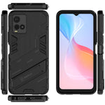 Punk Armor 2 in 1 PC + custodia antiurto in TPU con supporto invisibile, For vivo Y21