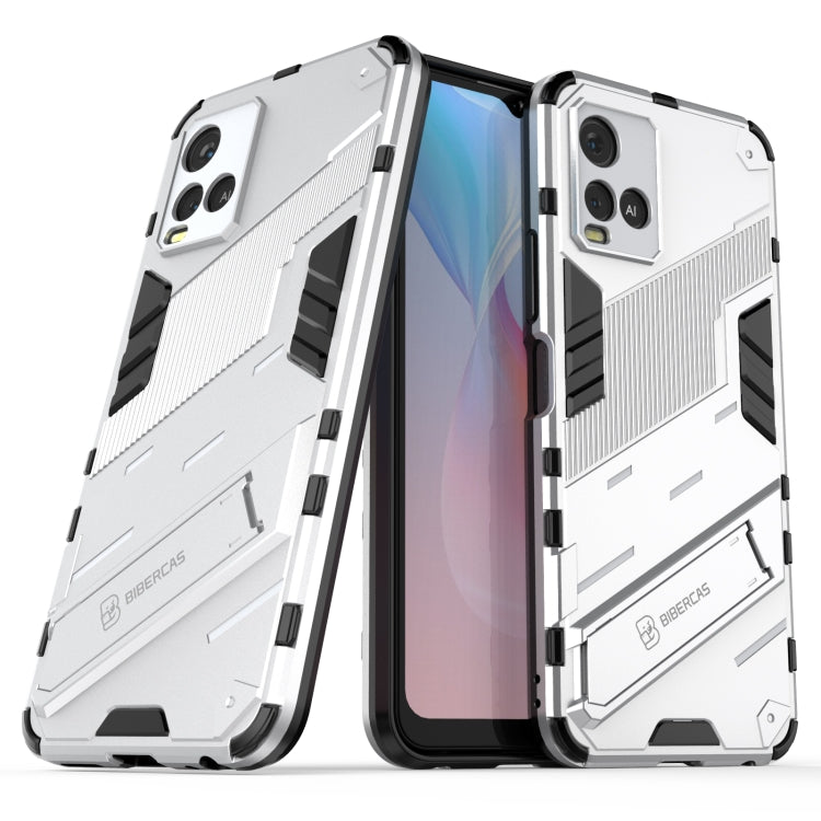 Punk Armor 2 in 1 PC + custodia antiurto in TPU con supporto invisibile, For vivo Y21