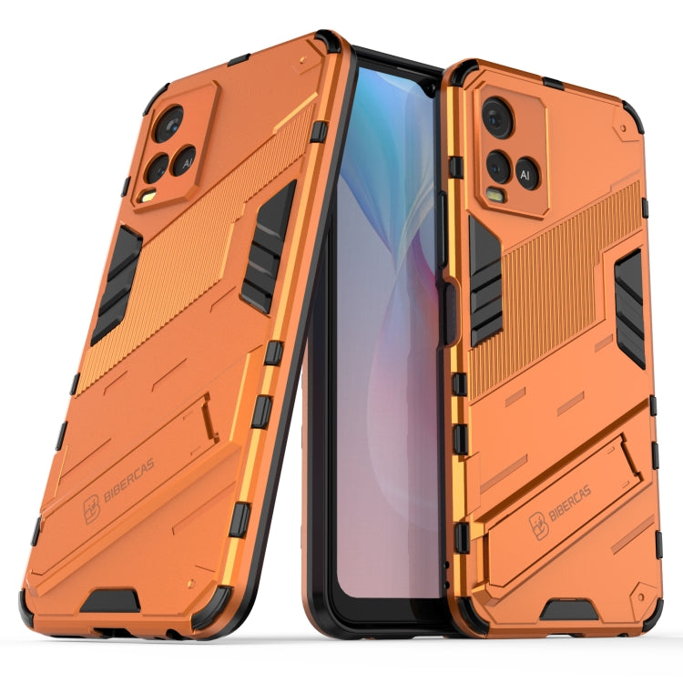 Punk Armor 2 in 1 PC + custodia antiurto in TPU con supporto invisibile, For vivo Y21