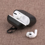 Custodia protettiva in pelle per auricolari wireless Apple AirPods Pro con gancio