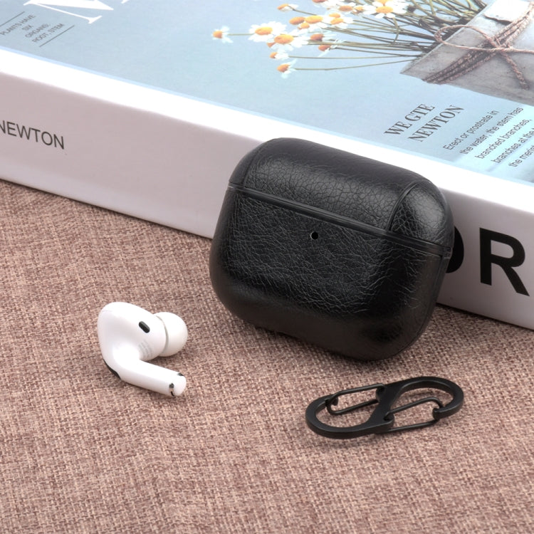 Custodia protettiva in pelle per auricolari wireless Apple AirPods Pro con gancio