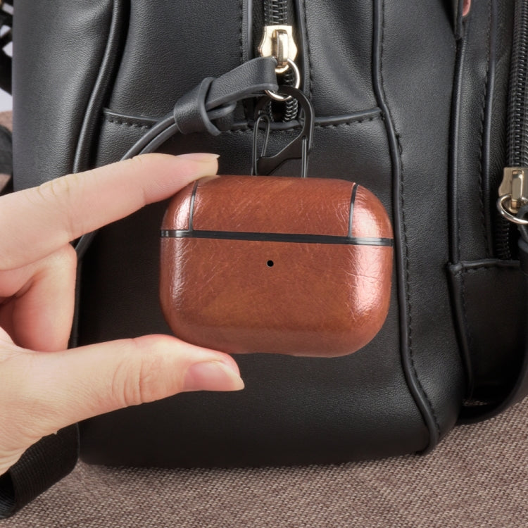 Custodia protettiva in pelle per auricolari wireless Apple AirPods Pro con gancio