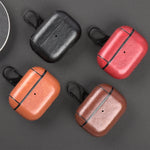 Custodia protettiva in pelle per auricolari wireless Apple AirPods Pro con gancio