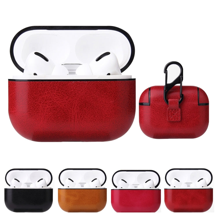 Custodia protettiva in pelle per auricolari wireless Apple AirPods Pro con gancio