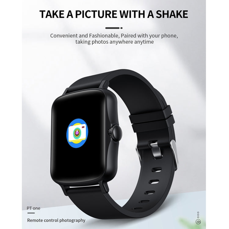 PTone Touch screen HD da 1,44 pollici IP67 Orologio intelligente impermeabile, supporto monitoraggio del sonno / monitoraggio della frequenza cardiaca / monitoraggio della pressione sanguigna