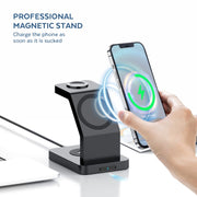 Supporto per caricabatterie wireless magnetico multifunzione 3 in 1 S6 per iPhone, iWatch e AirPods