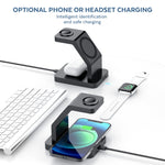 Caricabatterie wireless magnetico 3 in 1 per iPhone iWatch AirPod