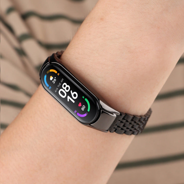Cinturino di ricambio per cinturino in acciaio inossidabile a sette sfere, For Xiaomi Mi Band 6 / 5, For Xiaomi Mi Band 4 / 3